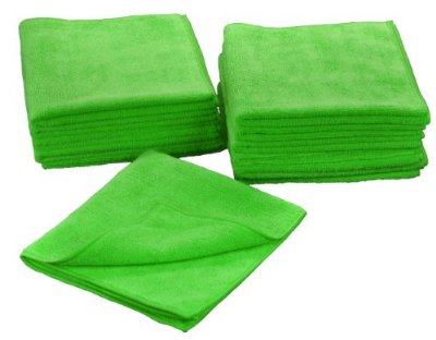 12-Pack 16"x16" 300 gsm Serged Microfiber Towels