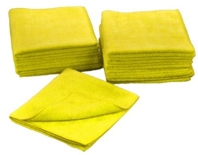 12-Pack 16"x16" 300 gsm Serged Microfiber Towels