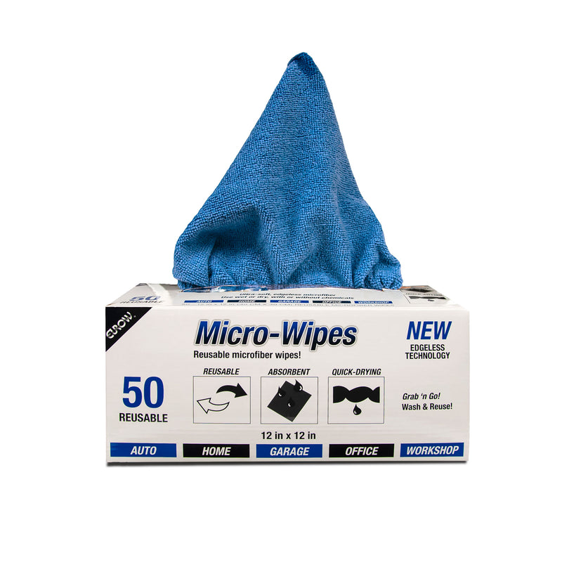 Load image into Gallery viewer, Microfiber Micro-Wipes, Dispenser Box, 200 gsm, 12”x12”, 50-Count
