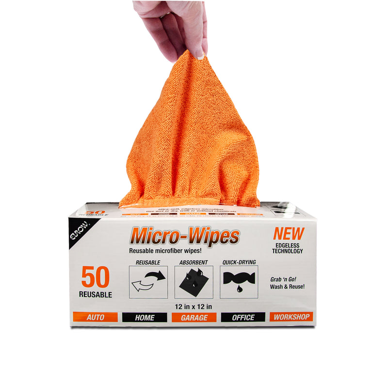 Load image into Gallery viewer, Microfiber Micro-Wipes, Dispenser Box, 200 gsm, 12”x12”, 50-Count
