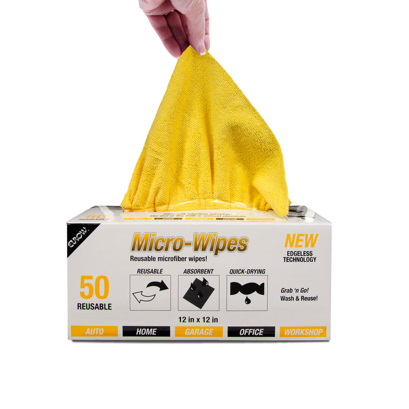 Load image into Gallery viewer, Microfiber Micro-Wipes, Dispenser Box, 200 gsm, 12”x12”, 50-Count
