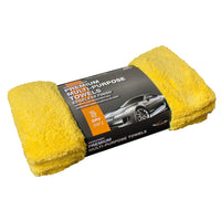 Microfiber Multi-Purpose Detail Towels, Edgeless, 18”x24”, Yellow, 2-Pack
