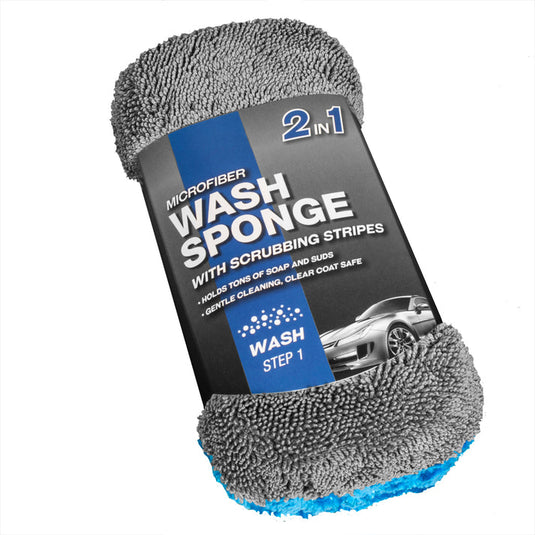 2 in 1 Wash Sponge w/Poly Scrub