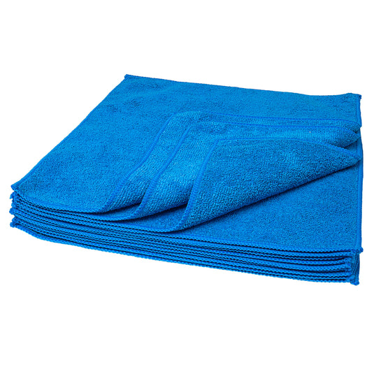 All-Purpose Terry Weave Microfiber, Serged Edge, 300 gsm, 14"x14", 12-Pack