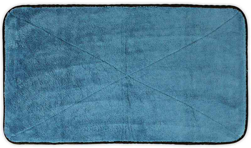 Load image into Gallery viewer, Dry-All Dual Density Microfiber Towel, 780 gsm, 18"x32", Light Blue w/Black Trim
