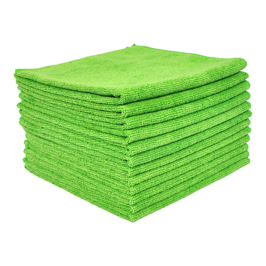 All-Purpose Utility Terry Weave Microfiber Towels, 240gsm, 16"x16", 12-Pack