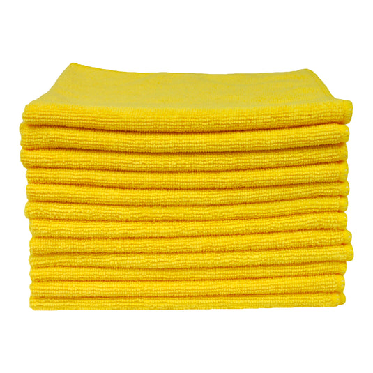 All-Purpose Utility Terry Weave Microfiber Towels, 240gsm, 16"x16", 12-Pack