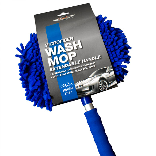 Microfiber Chenille Wash Mop w/Telescoping Handle