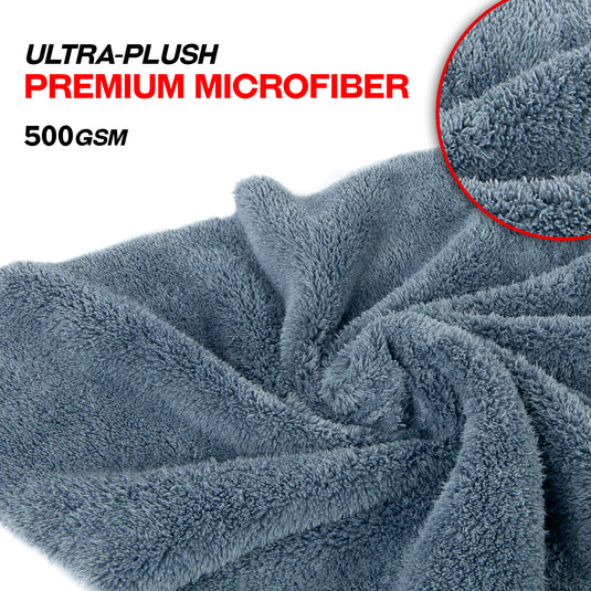 Ultra Plush Korea Microfiber Towels, Edgeless, 500 gsm, 16”x16”, 70/30, 6-Pack