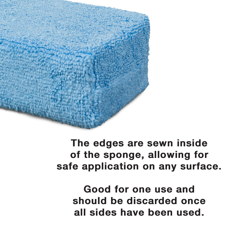 Load image into Gallery viewer, Applicators with Liquid Barrier, Microfiber Terry, 5” x 3” x 1.5”, Blue, 10-Pack
