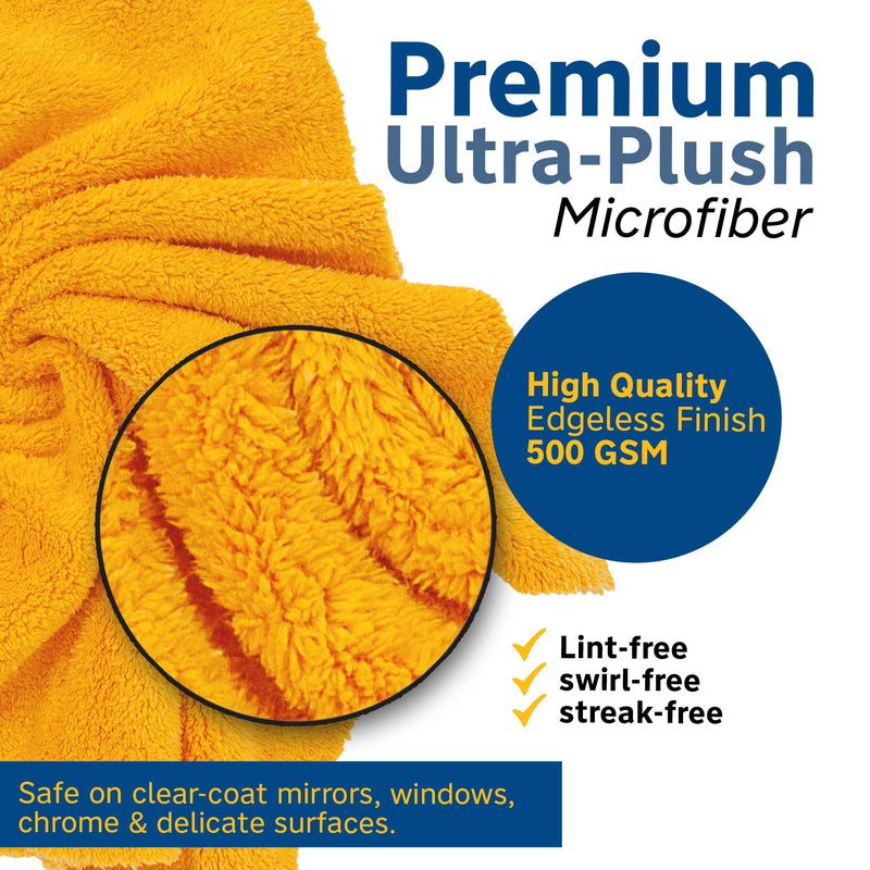 Load image into Gallery viewer, Ultra Plush Korea Microfiber Towels, Edgeless, 500 gsm, 16”x16”, 70/30, 6-Pack
