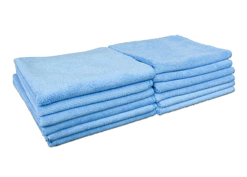 Load image into Gallery viewer, 12-Pack 16"x16" 350gsm Serged Edge Microfiber Towels
