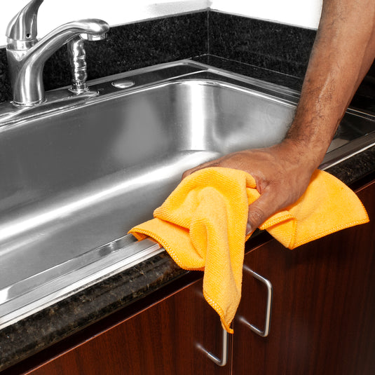 12-Pack 16"x16" 350gsm Serged Edge Microfiber Towels