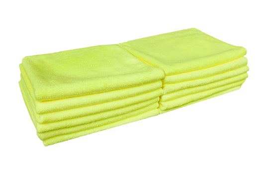 12-Pack 16"x16" 350gsm Serged Edge Microfiber Towels