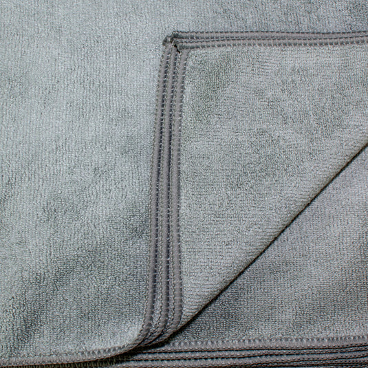 12-Pack 16"x16" 300 gsm Serged Microfiber Towels