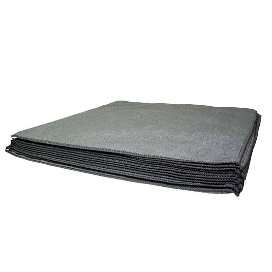 12-Pack 16"x16" 300 gsm Serged Microfiber Towels