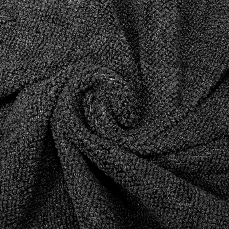 Load image into Gallery viewer, All-Purpose Terry Weave Microfiber Towels, 200gsm, 12"x12", Black, 50-Pack
