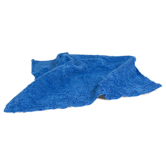 All-Purpose Terry Weave Microfiber Towels, 200gsm, 12"x12", Blue, Single