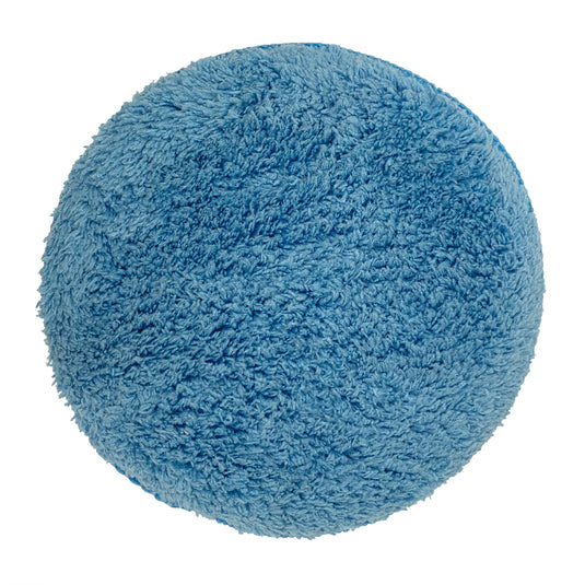 Wax Applicator w/Sewn-In Pocket, Microfiber Terry Weave, 5.5", Light Blue/White 25 Pack