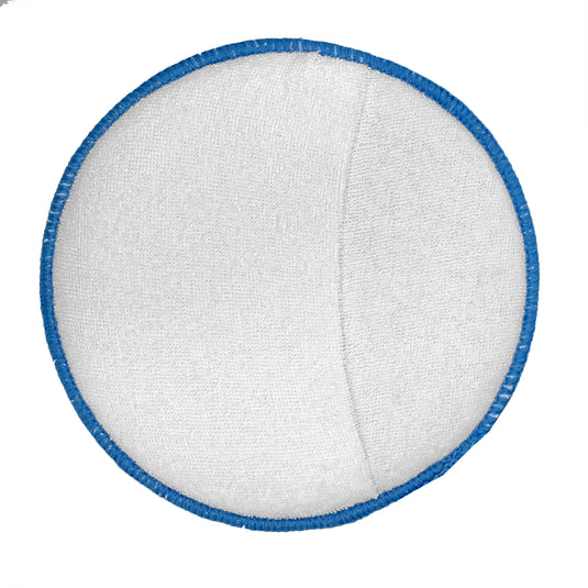 Wax Applicator w/Sewn-In Pocket, Microfiber Terry Weave, 5.5", Light Blue/White 25 Pack