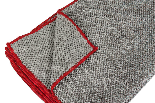 Big Pearl Microfiber Towels 430 gsm 14"x 17" Gray, 6 Pack
