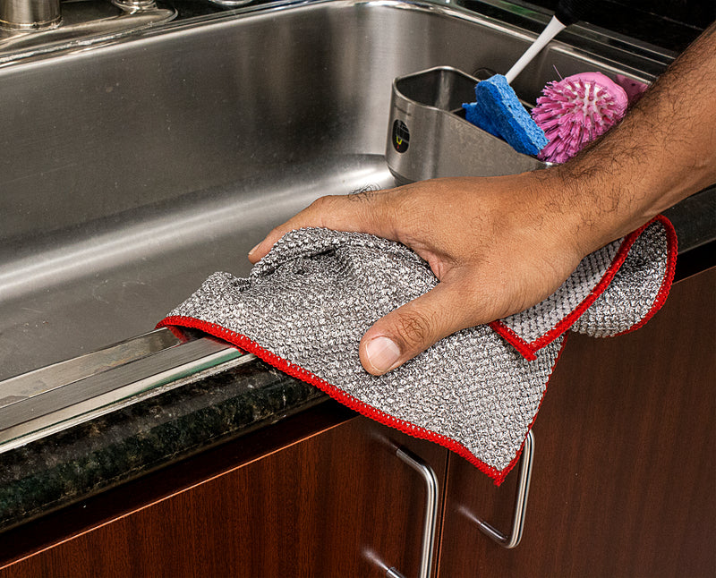 Load image into Gallery viewer, Big Pearl Microfiber Towels 430 gsm 14"x 17" Gray, 6 Pack
