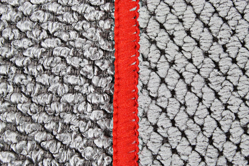 Load image into Gallery viewer, Big Pearl Microfiber Towel, 430 gsm, 24"x32", Gray w/Red Trim
