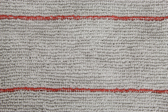 All-Purpose Silver-Embedded Terry Weave Microfiber, Ultrasonic Cut, 290 gsm, 16"x16", Silver w/ Pinstripes, 12-Pack
