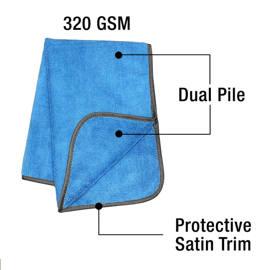 12-Pack 16”x24” 320 gsm Terry Weave Microfiber