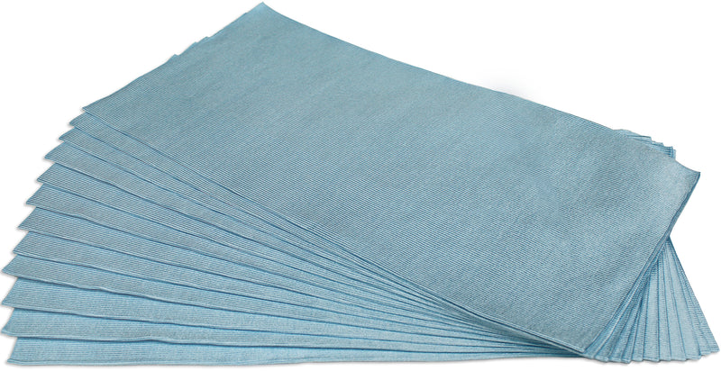 Load image into Gallery viewer, Glass Weave Microfiber, Ultrasonic Cut, 290 gsm, 16"x16", Blue, 12-Pack
