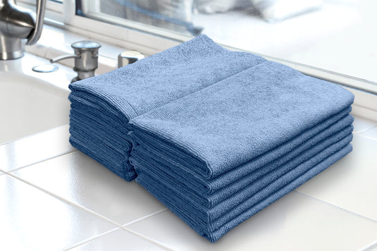 12-Pack 16"x16" 350gsm Edgeless Microfiber Towels