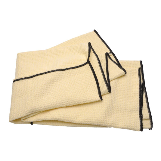 Drying Towel, Microfiber Waffle Weave w/4 Pockets, 390gsm, 26